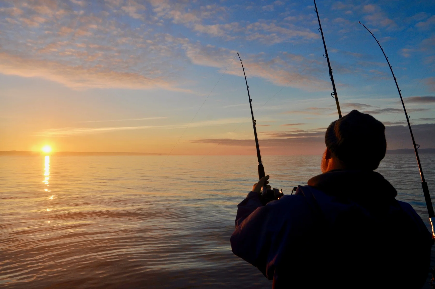 Sea fishing from a boat in Wales