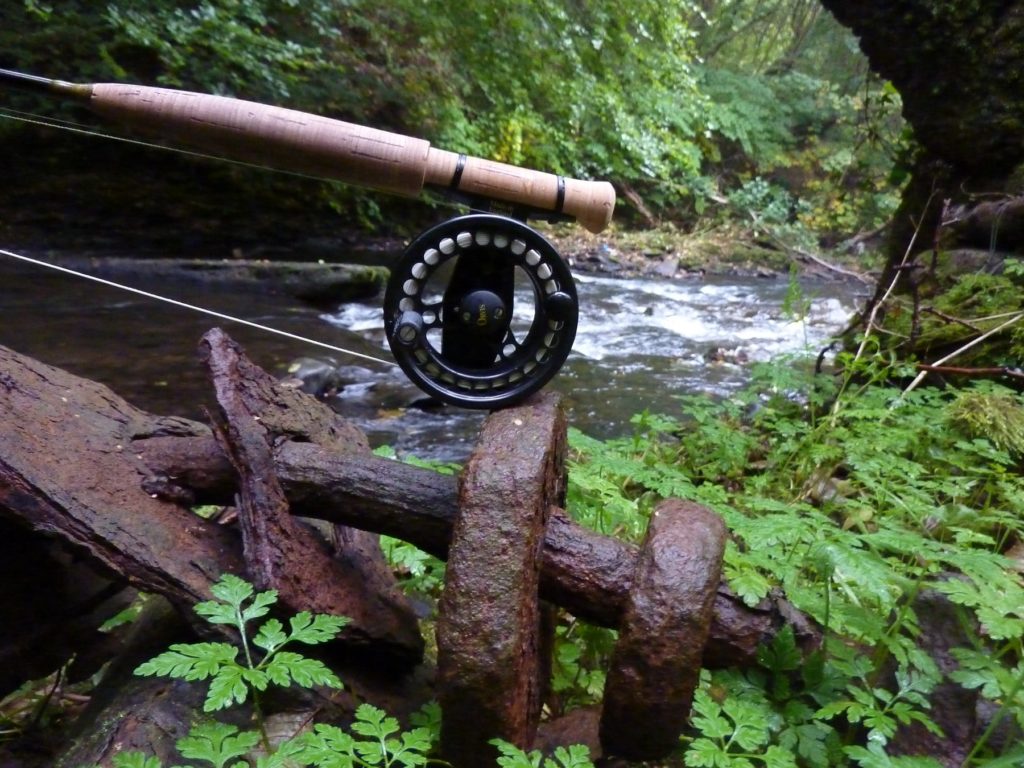 Fishing rod at Aberbargoed river Rhymeny