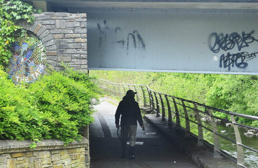 Urban angling on the river Taff