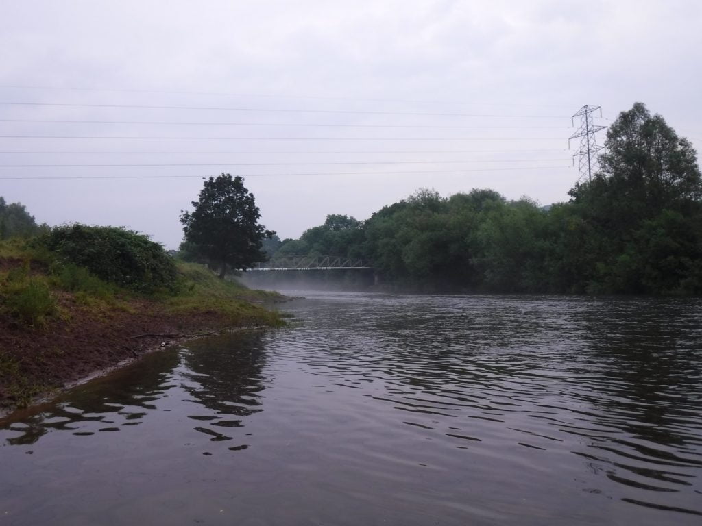 Abergavenny town fishing river usk