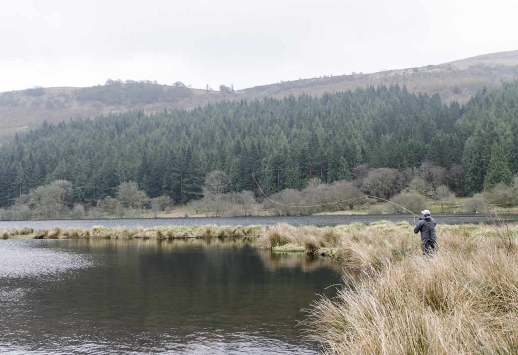 Fly fishing on tal y bont reservoir