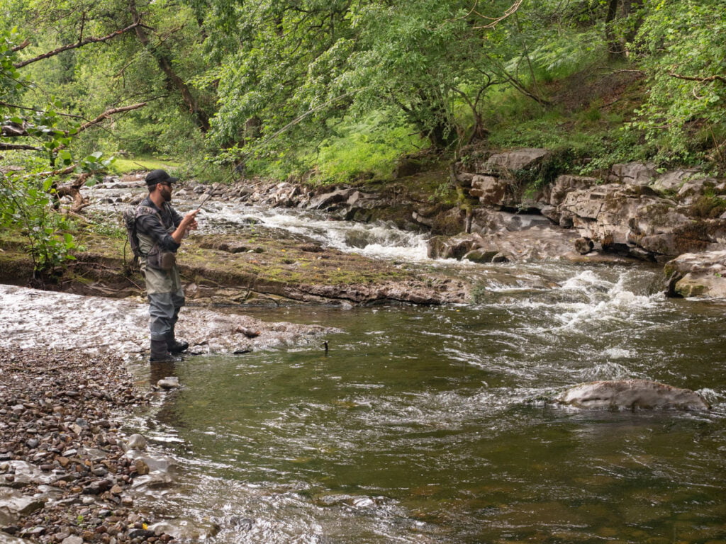 fly fishing taff fechan river Wales