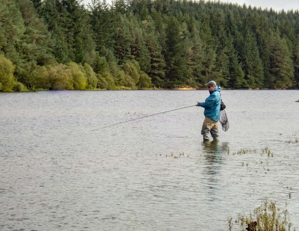 bank fishing on llyn clywedog