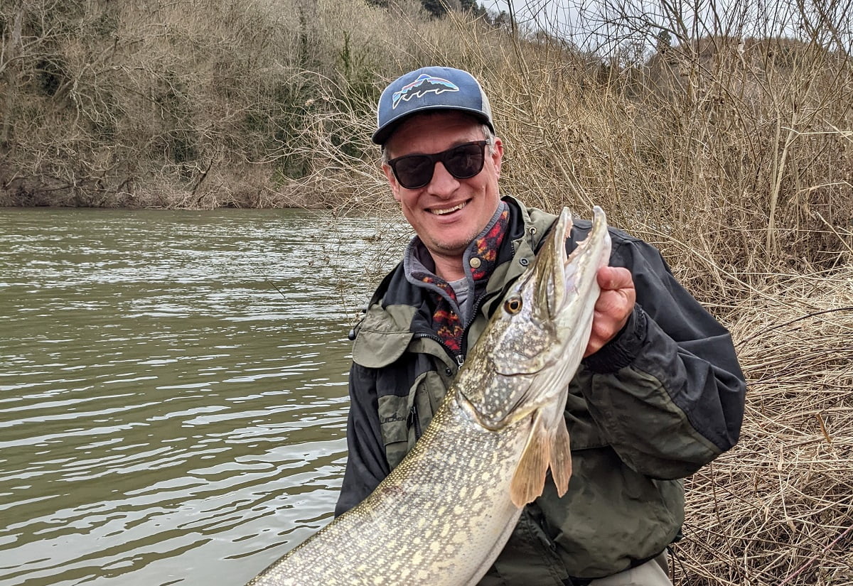 River Wye Pike Fishing VIDEO With Will Millard Fishing In Wales   Will M Pike 